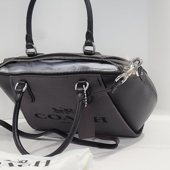 coach horse and carriage jacquard elise satchel